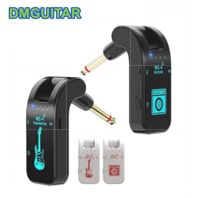 Sistema De Guitarra Sem Fio WS-4 Recarregável , Receptor Transmissor De Áudio De 8 Canais 2.4 Ghz Para , Baixo