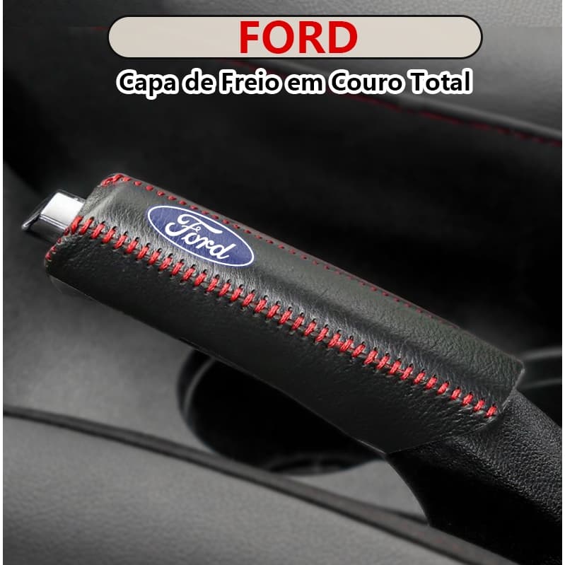 Para Ford Couro Capa Completa Protetor De Freio De Mão Decoração Antiderrapante Ranger EcoSport Ka Fiesta Territory