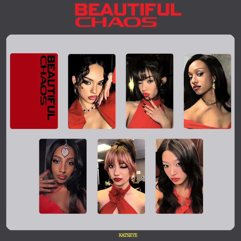 6 Peças KATSEYE BEAUTIFUL CHAOS Lomo Cards SIS Soft Is Strong Álbum Estreia Touch Gnarly Photocards MANON SOPHIA Danela 