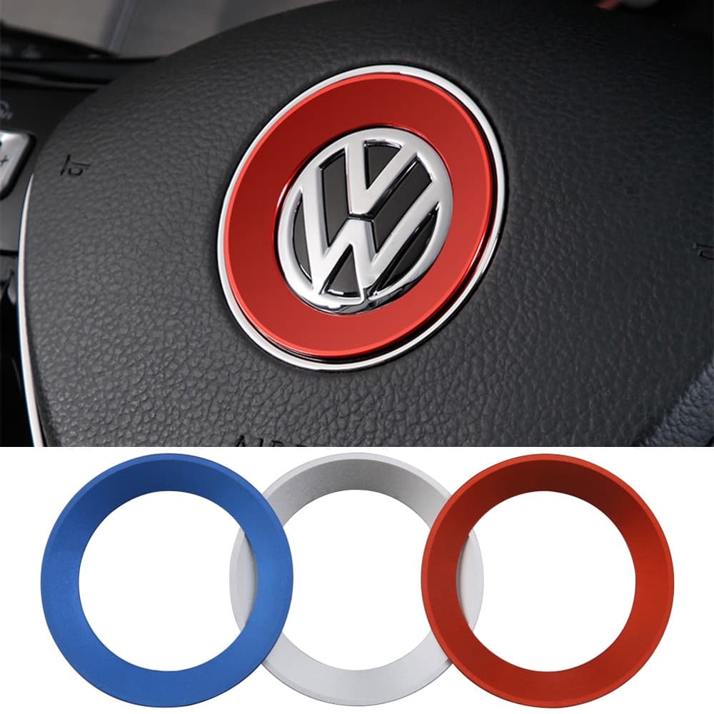 Volkswagen Gol Saveiro Voyage VW Fox Amarok Polo Jetta Virtus Up T-Cross Golf Adesivo de decoração de emblema de volante