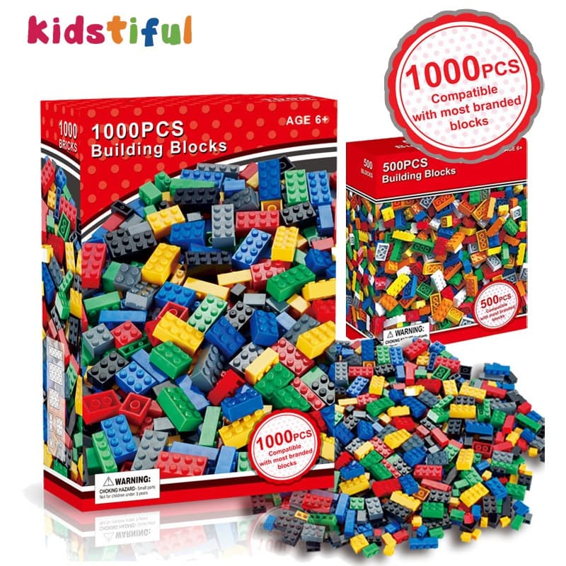 Brinquedo Blocos de Montar Educativo Infantil 1000 Peças/500 Peças DIY