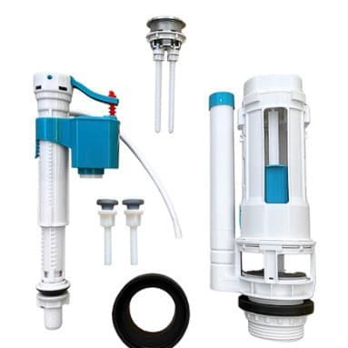 KIT MECANISMO COMPLETO BOTAO DESCARGA DUPLO CAIXA ACOPLADA MODELO UNIVERSAL ACIONAMENTO SUPERIOR