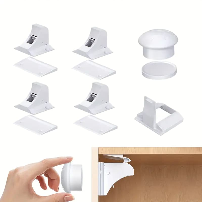 Kit 4 Travas Magnética Gaveta Armário Segurança Crianças