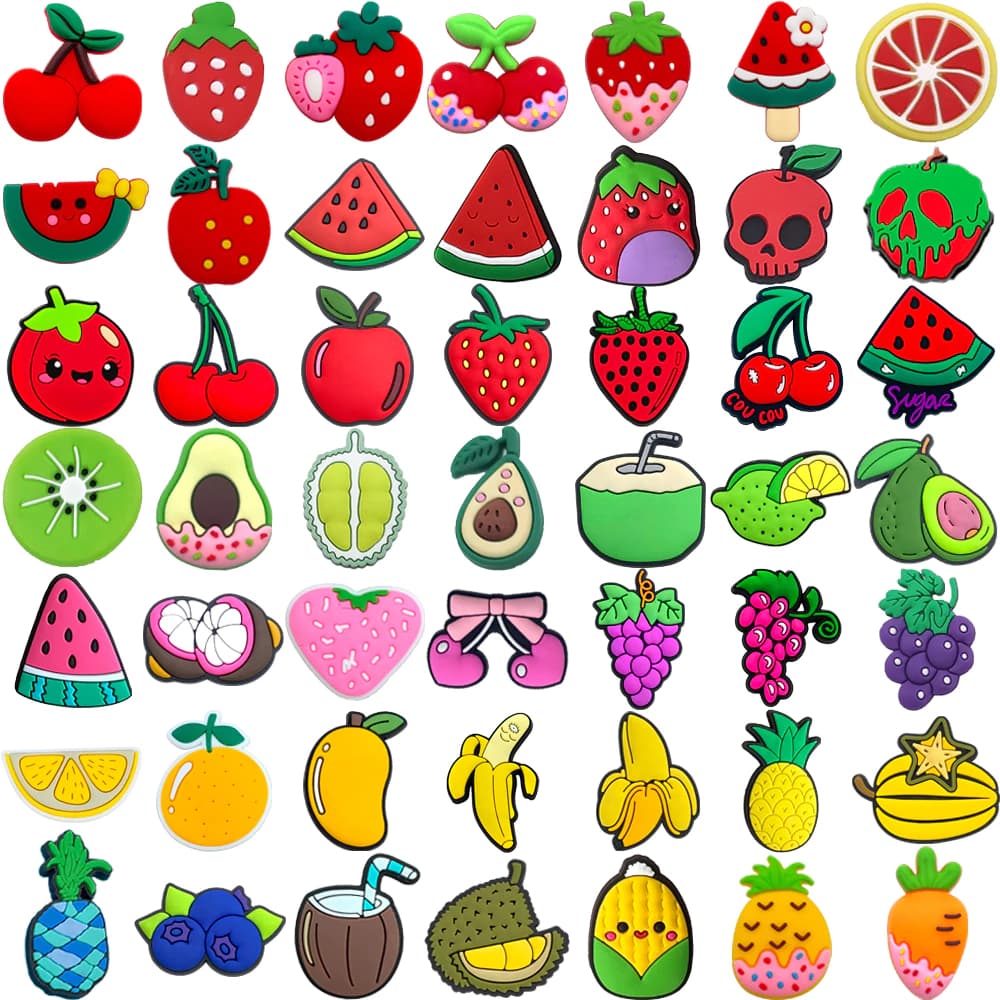 1 Pçs Encantos De Sapato De Frutas Dos Desenhos Animados Pino Acessórios Decorar Chinelos Sandálias Fivela Presentes Adu