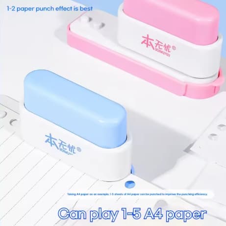 5 furos perfurador 5mm estudante papelaria DIY pequeno buraco redondo artesanal papel de folhas soltas