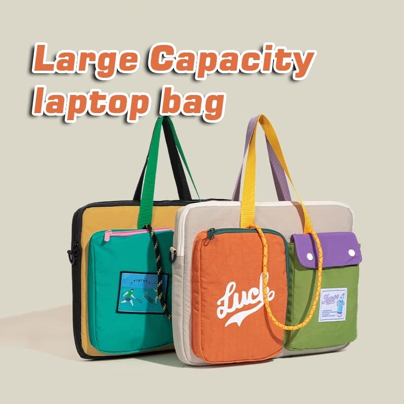 Bolsa Para laptop Estilo Japonês , design De Cor Contrastante De Dopamina , crossbody De Grande Capacidade De Viagem Est
