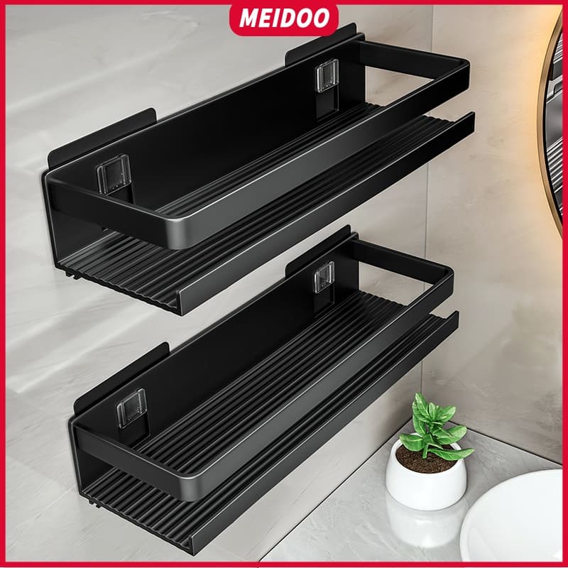MEIDOO Prateleira de banheiro, prateleira de cosméticos, à prova d'água e ferrugem, sem perfuração