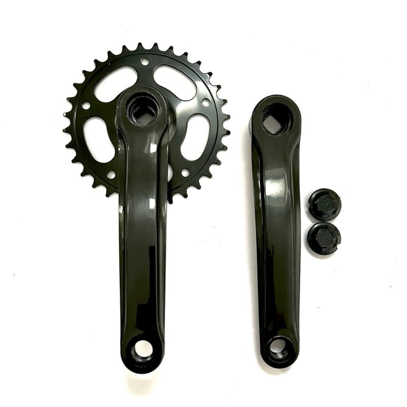 NINJA-Max KIT Pedivela 170mm Bike De Aço C/Coroa Única 32T ponta quadrada na cor preta, 7V/8V/9V serve de várias marcas