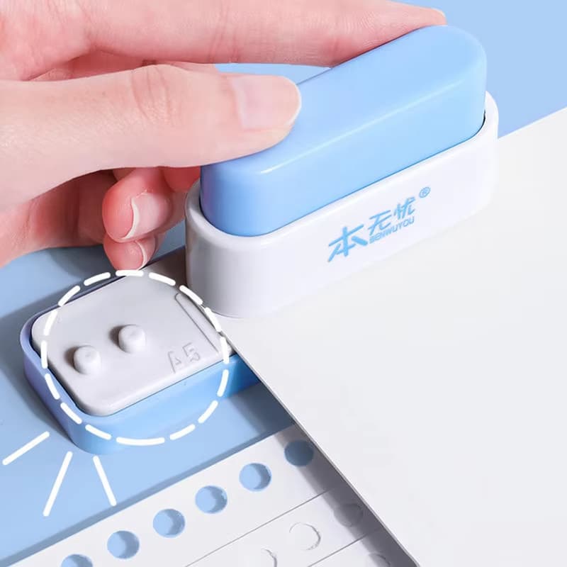 Perfuradores De Papel Perfurador De 5 Furos Mini Bonito Furo Portátil Para 2 Folhas Capacidade