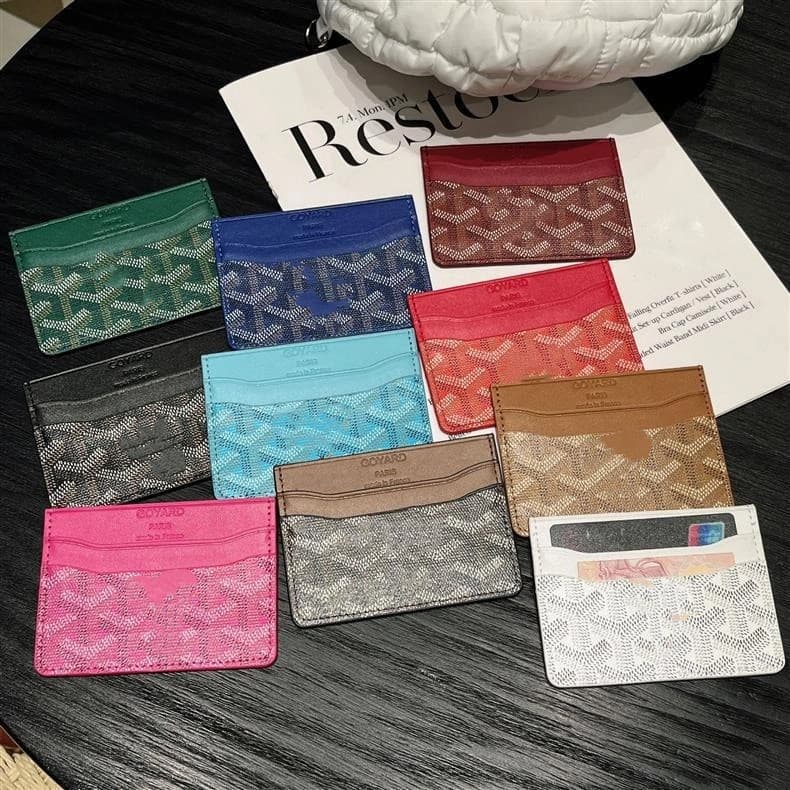 Porta-cartões marmorizado com 5 compartimentos para cartões, carteira porta-documentos resistente a arranhões em cor Mac