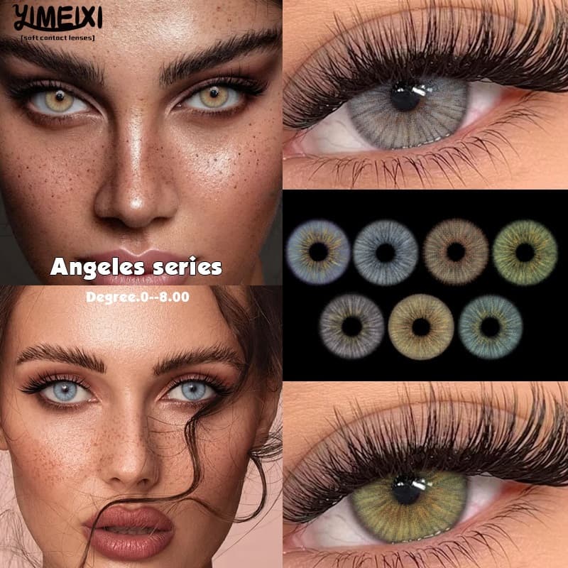 Angel N Grey Lentes De Contato 14.2 Mm De Uso Anual WT 40 % Hidrogel Macio E Confortável Unissex