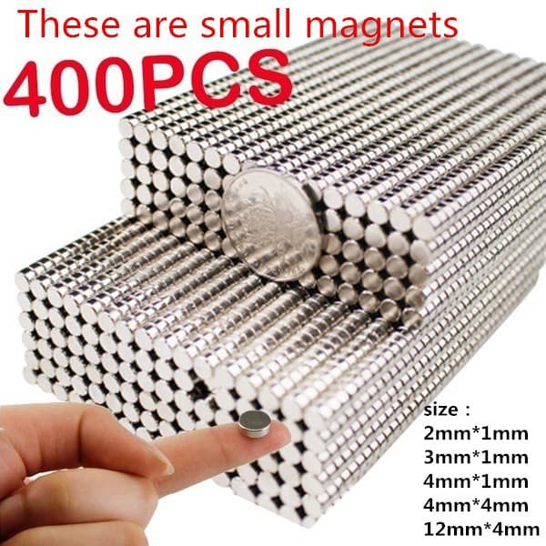 (Esses São Pequenos Ímãs !) 100 Peças/200/400 De Neodímio Super Fortes Terras Raras Ímã Permanente N35 Disco Geladeira A