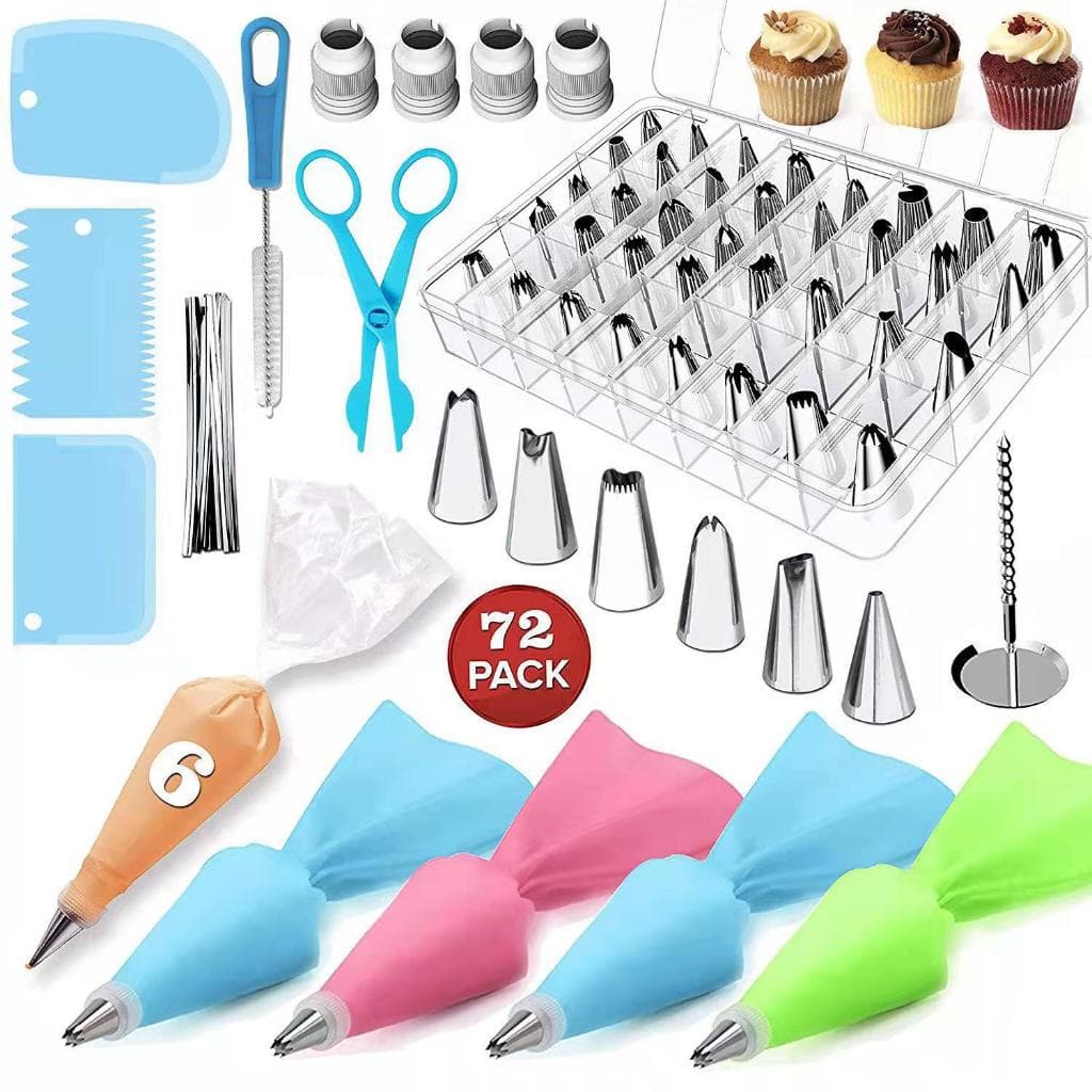 KIT 38/50/72pcs Decoração de Bico de Aço Inoxidável para Bolo-para Decorar Bolos,Cupcakes e Cookies,Presente para Confei