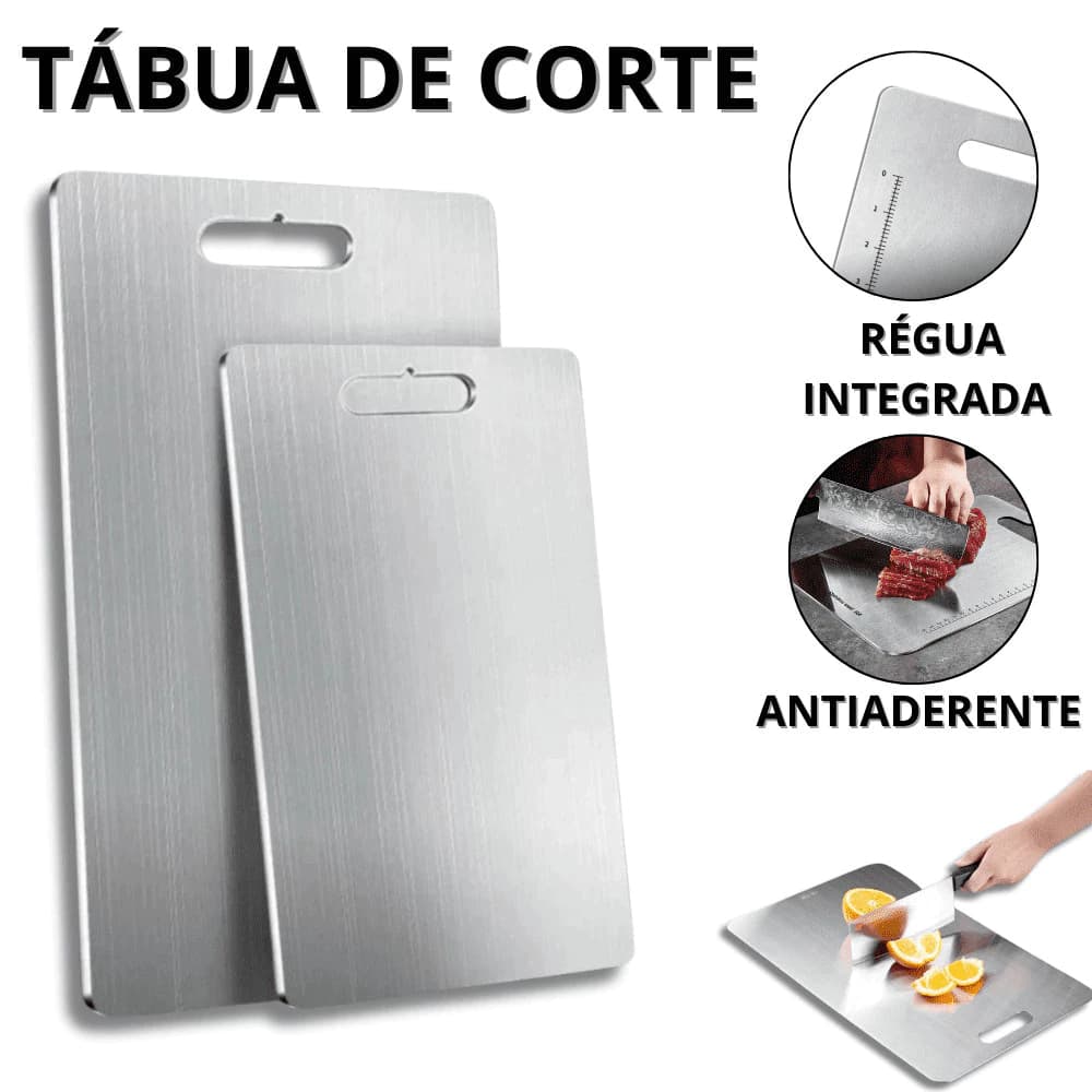 Tábua De Corte 304 Aço Inoxidável Antibacteriana À Prova De Mofo 46 cm tábua de cozinha
