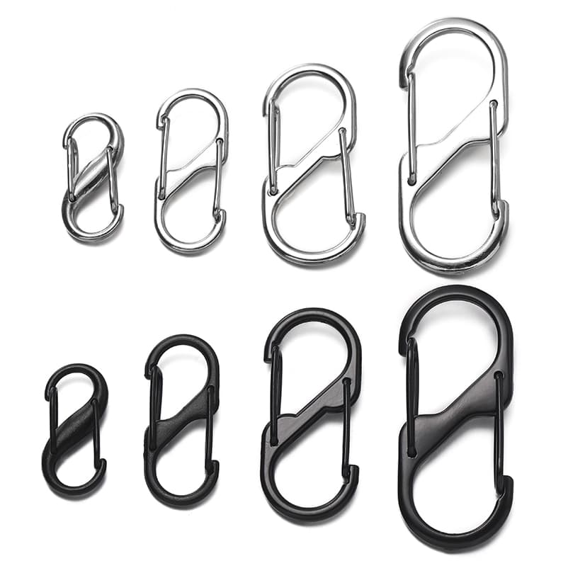 St.kunkka 5 Peças Gancho De Bloqueio Tipo S De Liga Para Mosquetão DIY Chaveiro Segurança