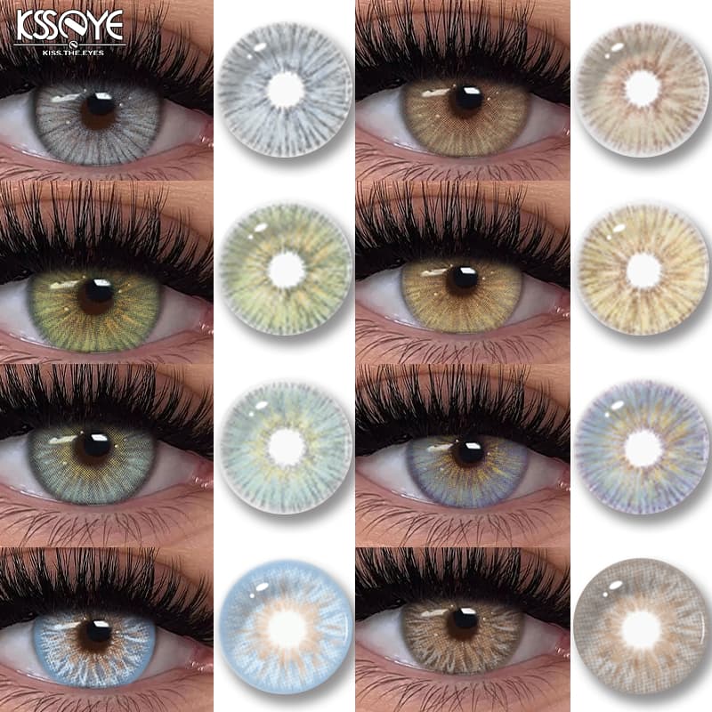 Lente De Contato KSSEYE 2 Peças Série Angeles 14.2MM Lentes De Cor Natural Anual Para Olhos Estilo Íris Cosméticos Color