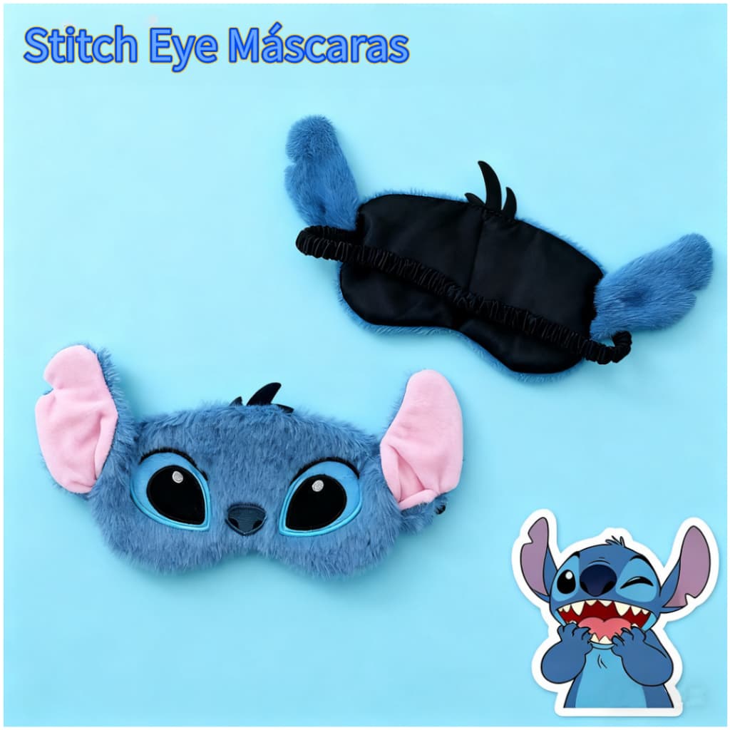 Stitch Plush Eye Máscaras Cute Cartoon Shading Sleeping Eye Mask Tapa Olho Stitch Infantil
