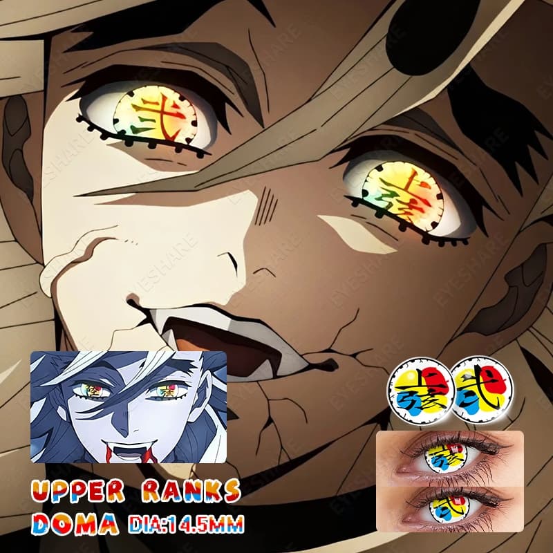 EYESHARE Envio Do Brasil 1 Par Demon Slayer Lentes De Contato Coloridas Cosplay Anime Eye Doma Uso Anual Transporte Rápi