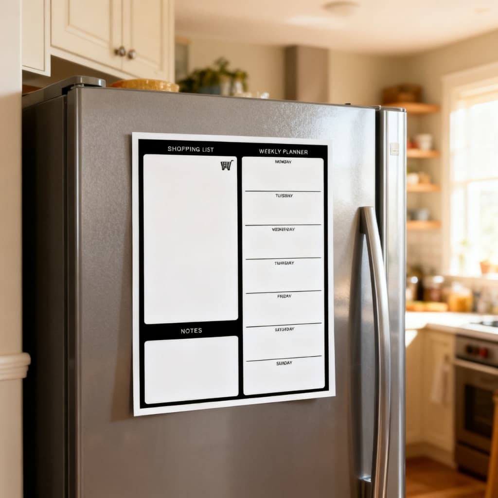 Imã de Geladeira Planner Semanal Magnético  A4 - Melhor Custo-Benefício (Sem Caneta Inclusa)