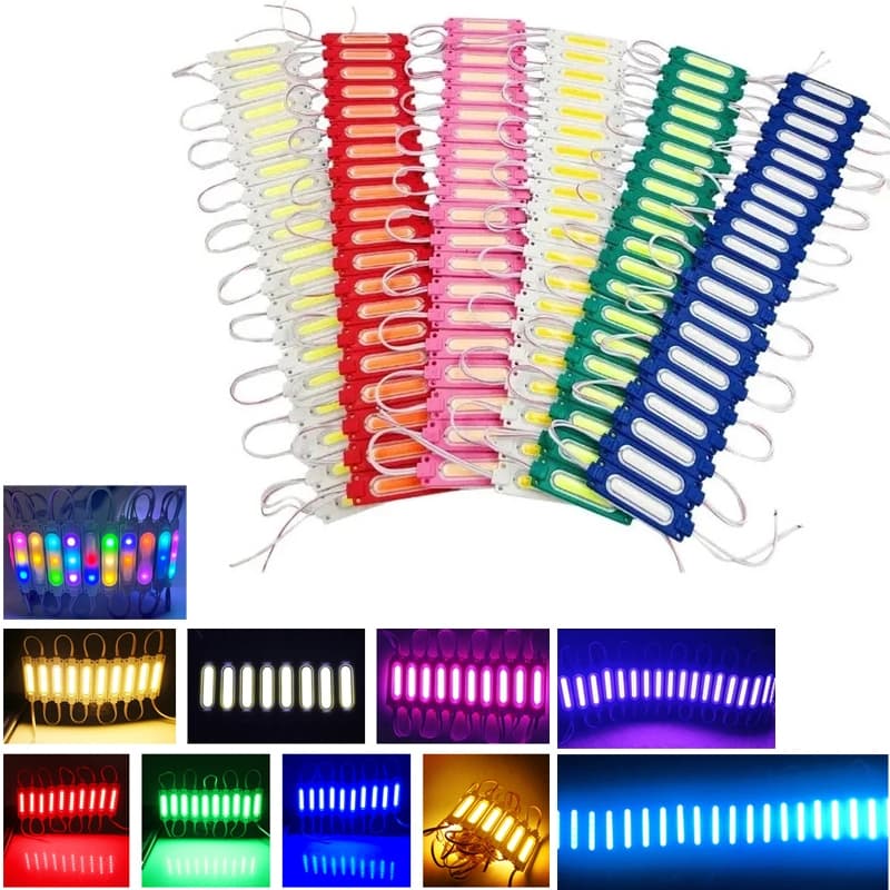 5/10/20 Pcs COB LED Módulo Luz 24V Para Caminhão Como Lâmpada De Advertência De Corrida Lateral 12V Sob Carros De Motoci