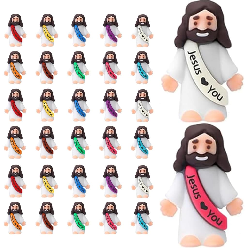20/30 Peças Figuras De Pequeno Jesus-Mini Estatuetas De Em Massa Te Amo Estátua De Borracha Para Esconder E Procurar Art