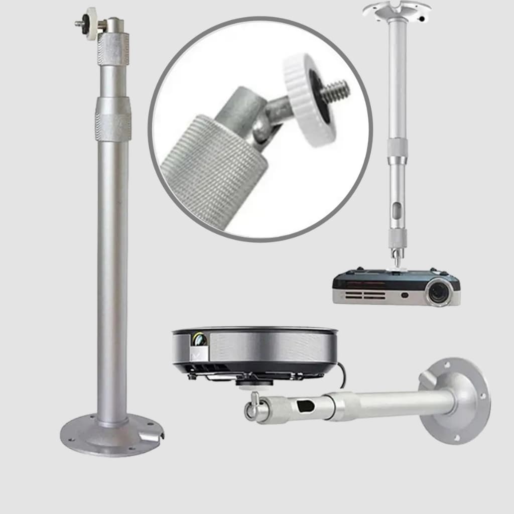 Suporte Teto/Parede Universal para Mini Projetor e Câmeras - 10kg, 360° 30-60cm