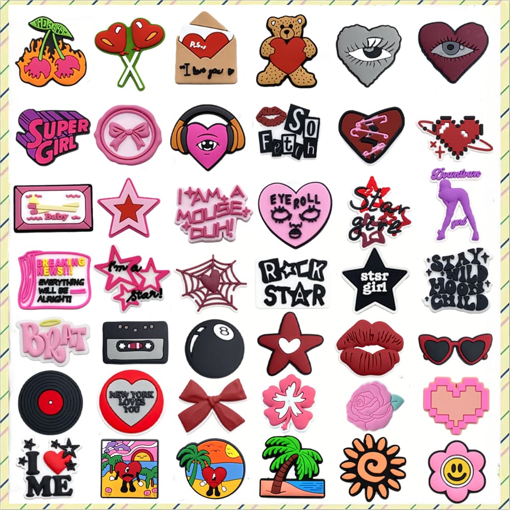 1 Pçs Série Y2K Sapatos Encantos Acessórios Decorar Chinelos Sandálias Fivela Presentes