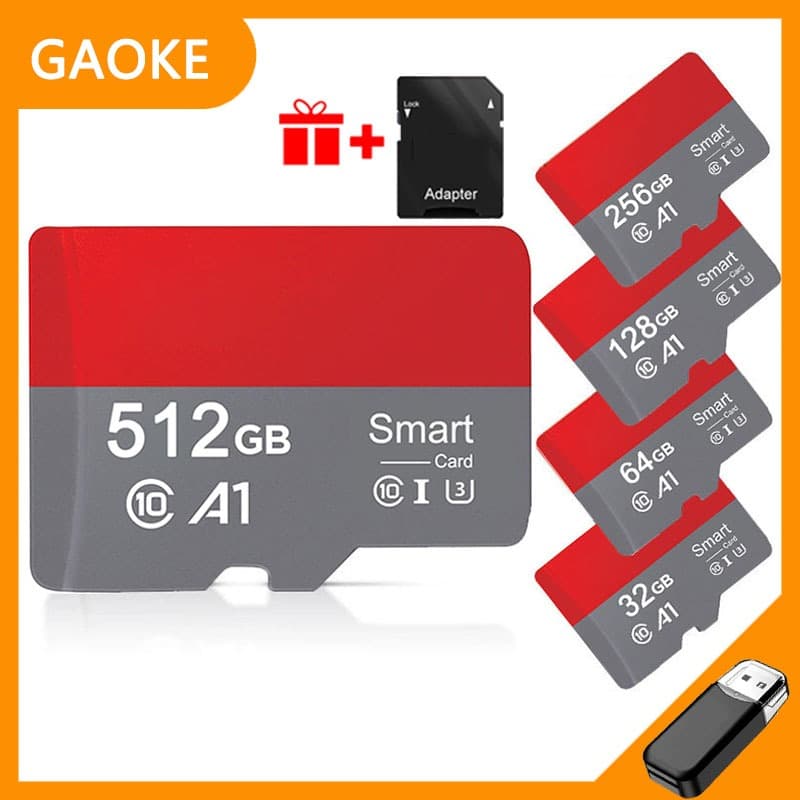 Cartão de memória Micro SD 128gb/256gb/512gb/1tb Classe 10 Cartão de memória Flash de alta velocidade