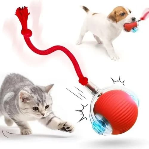 Brinquedos Inteligentes Para Gatos Bola De Rolamento Automática Cauda FalsaRecarreg¡vel Elétrico