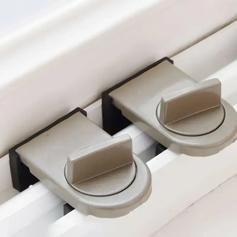 Kit 2 Fechadura para portas e janelas de correr em alumínio