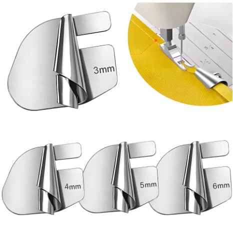 Kit 4 Aparelho Barra Bainha Enrolada Maquina Costura Reta Industrial Doméstica