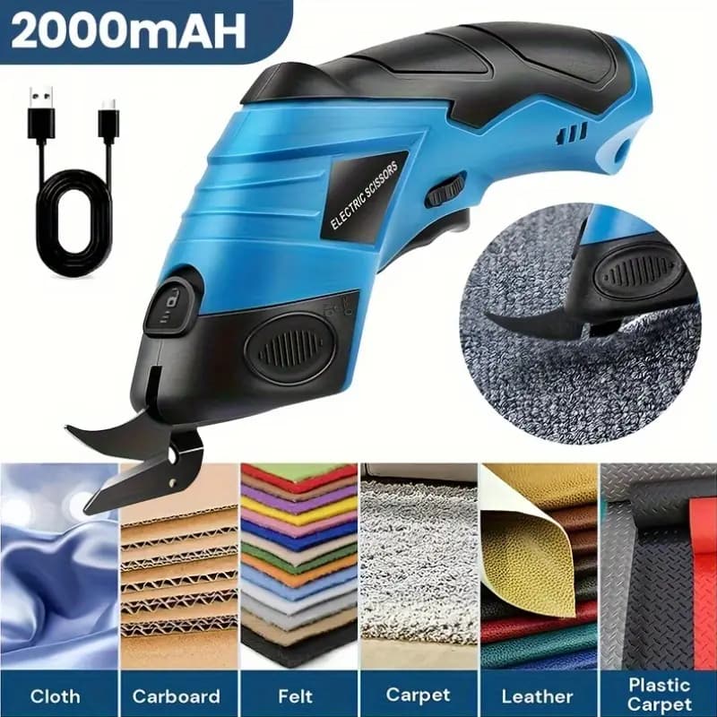 Tesoura Elétrica Para Tecidos Usb Recarregável 12v Bivolt