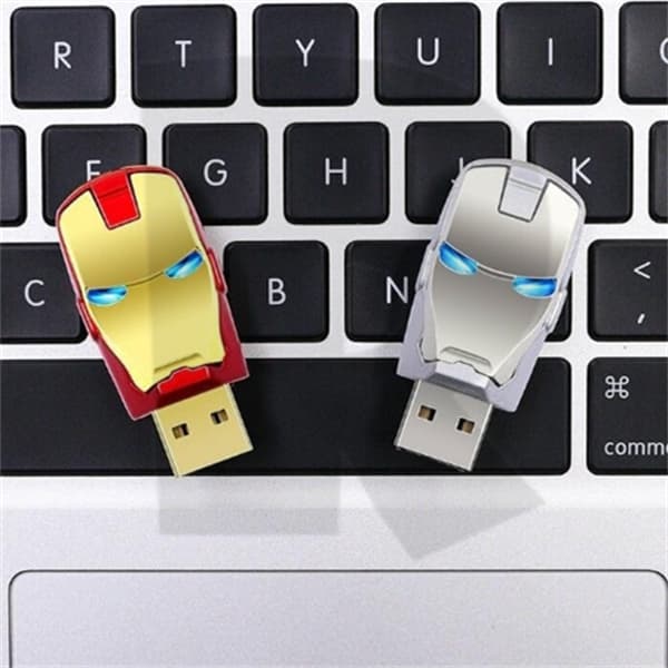 Metal Personalizado Homem De Ferro Forma USB 2.0 1GB 2GB 4GB 8GB 16GB 32GB 64GB 128GB 2TB Universal Memroy Vara