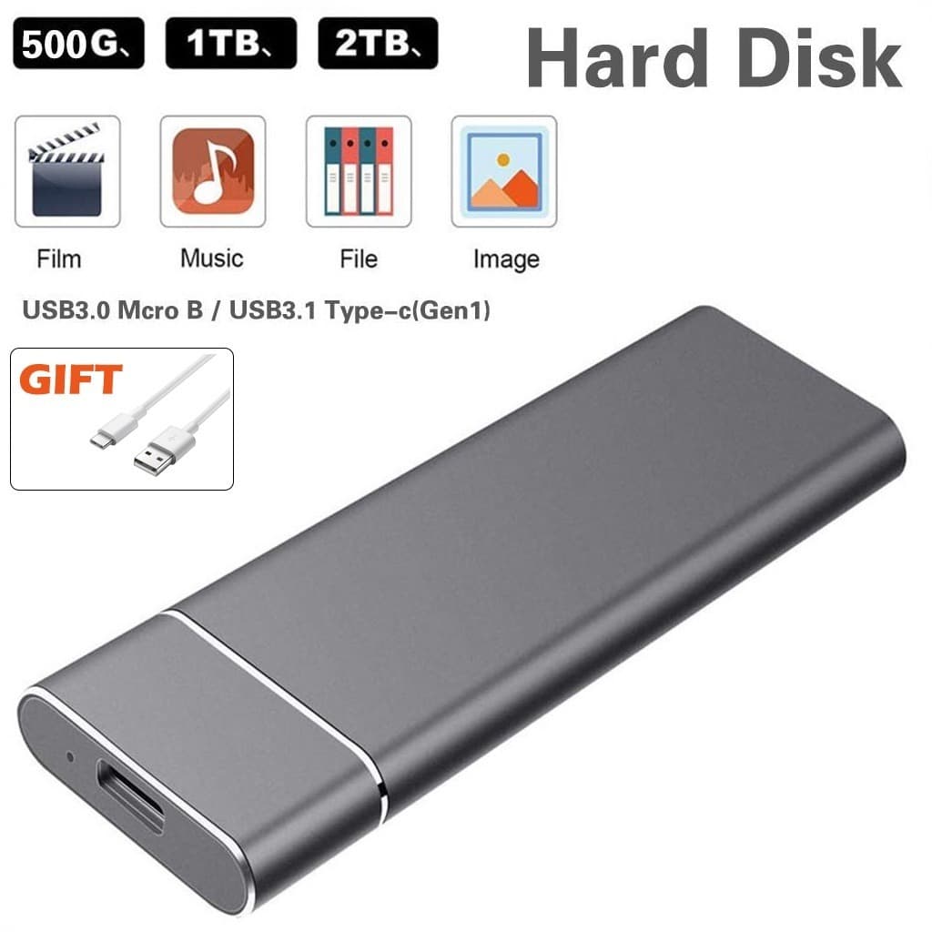 SSD Externo Portátil De 2 Tb Tipo C USB 3.1 500M 1 Mini Unidades De Estado Móveis