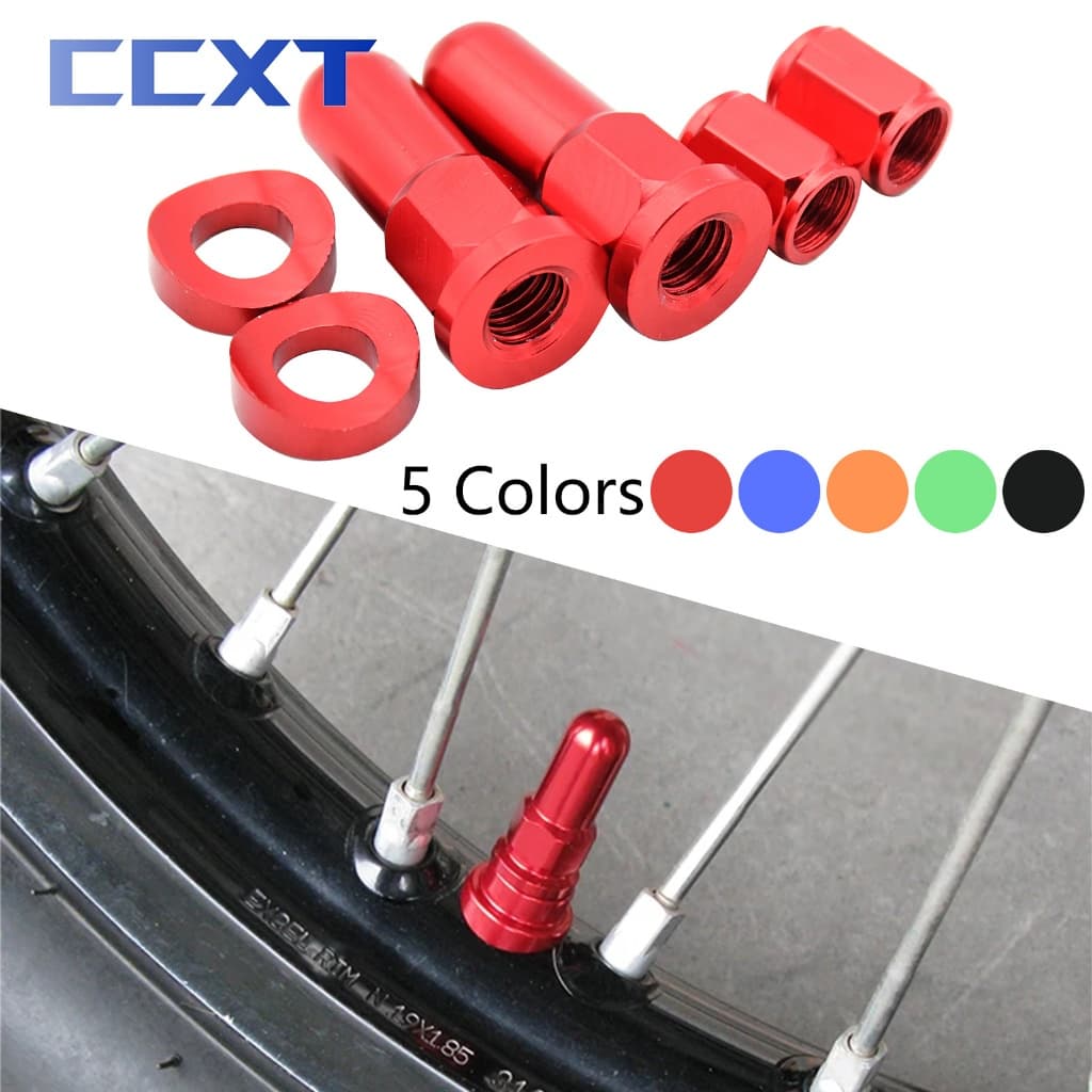 Motocross Tampão De Válvula Dirt Bike Rim Lock Nuts Espaçador De Parafusos Para KTM Yamaha Honda CRF 250R 450R 250X 450X 250RX 450RX CR125 CR250