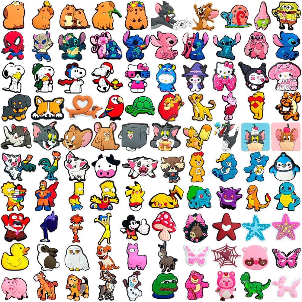 1 Pçs Dos Desenhos Animados E Anime Série Sapatos Encantos DIY Tamancos Sapato Aceessories Caber Sandálias Pinos Chinelo