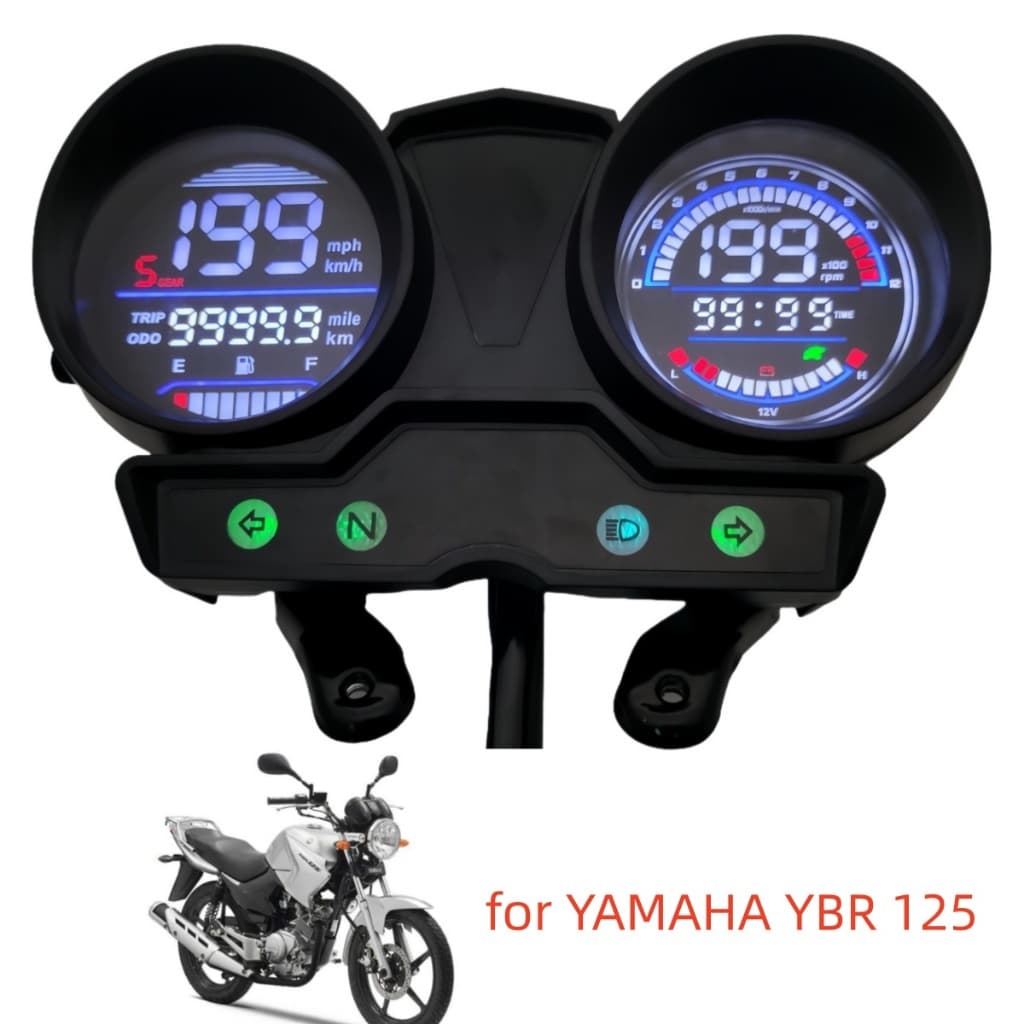 Para YAMAHA Factor YBR125 Ybr 125 Medidor Digital 125 LED Velocímetro Odômetro Instrumento Da Motocicleta