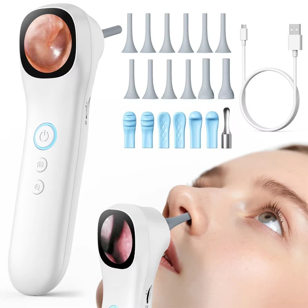 Câmera De Ouvido HD 1080P Detector Inteligente 5 Em 1 Com Otoscópio Visual De Tela