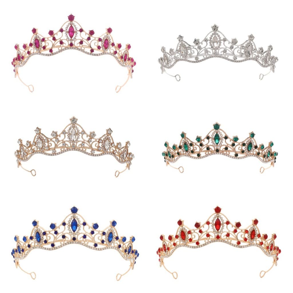 Meninas Coroa De Cristal Princesa Tiara Para Noiva Festa De Casamento Aniversário Acessórios O Cabelo