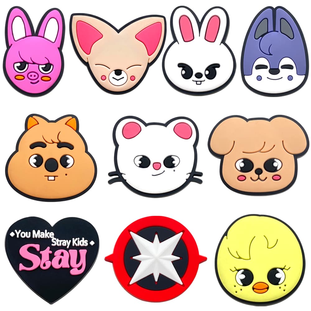 MEIDJ Shoe Charms 10 Cartoon Padrão Decorações Acessórios De PVC Com Botão