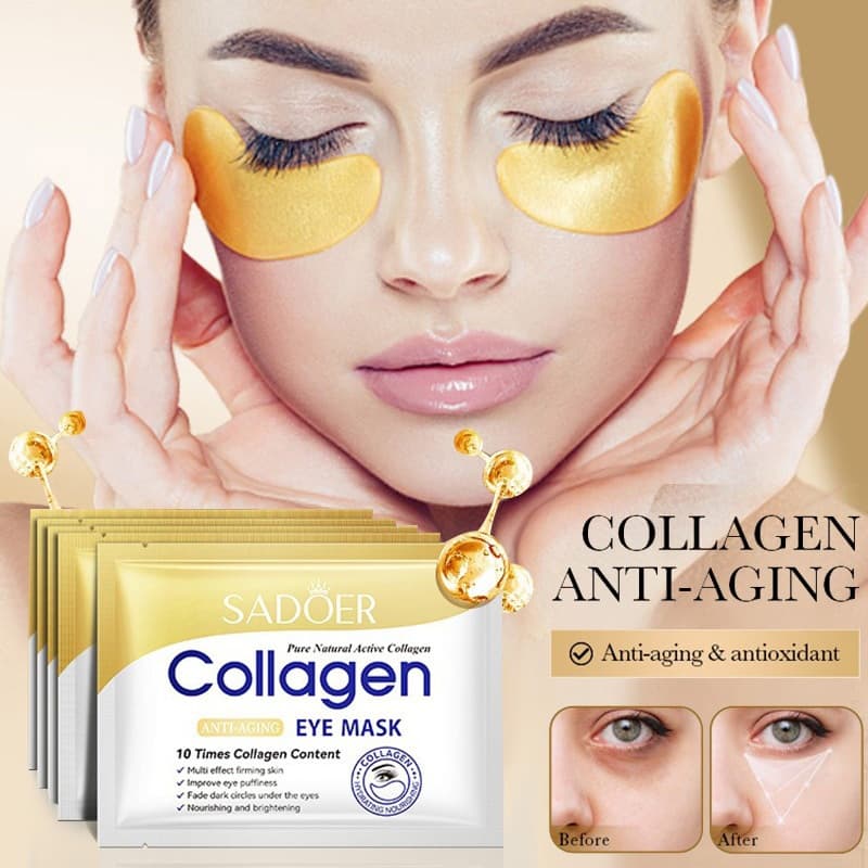👑👑🎉🎉🎉*4.4*Máscara De Olho De Colágeno SADOER 100 % Genuína Aperta , Aperto De Poros , Hidratante , Baixo Molecul