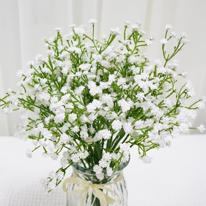 kit 5 Buquê de Mosquitinho/Sempre Viva artificial com galhos de 62 cm Branco  Decoração Casamentos e Festas