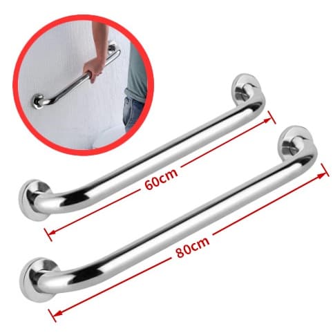 Kit de corrimão de parede em aço inoxidável para cadeiras de rodas crianças e idosos em banheiros