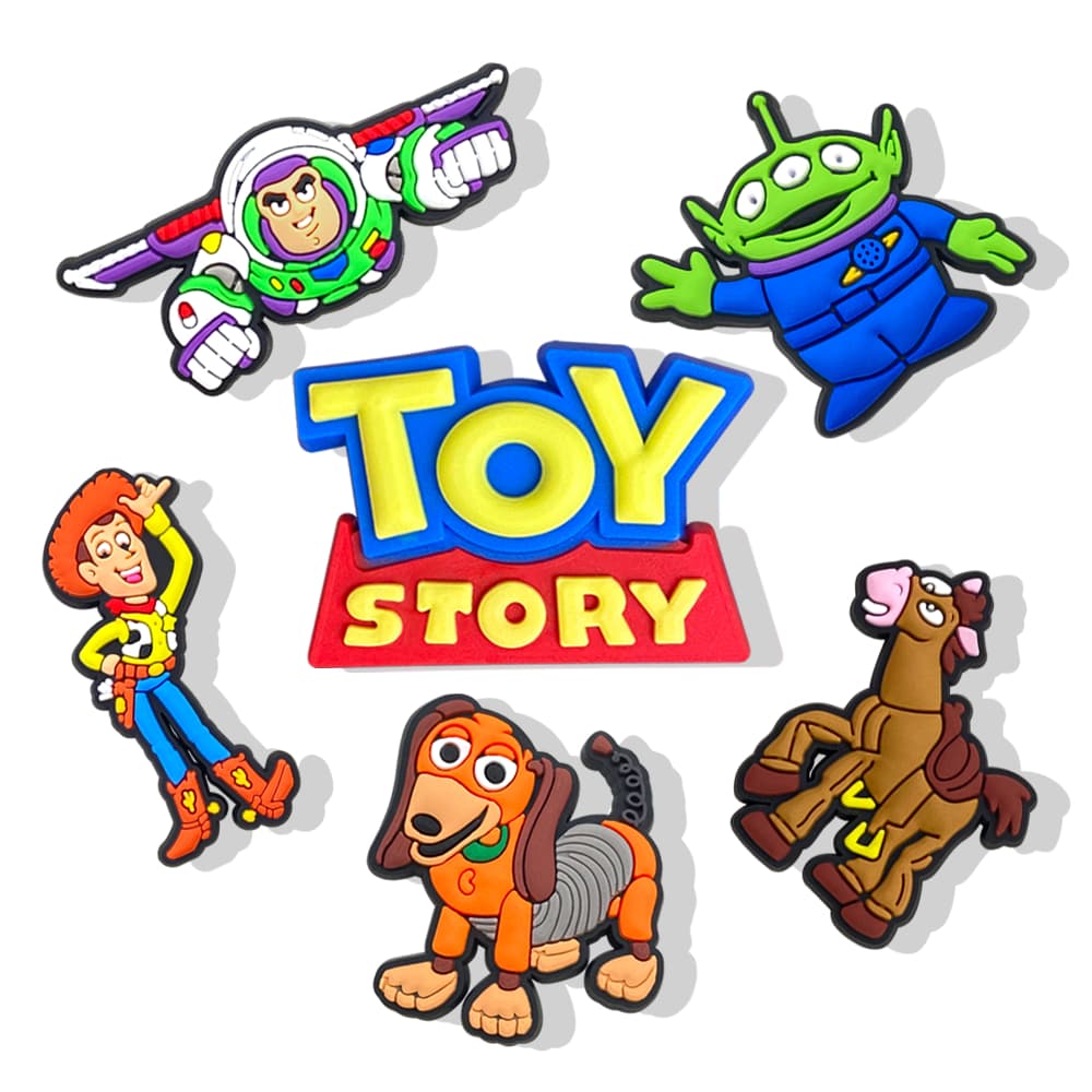 MEIDJ Shoe Charms 6 Cartoon Padrão Decorações Acessórios De PVC Com Botão