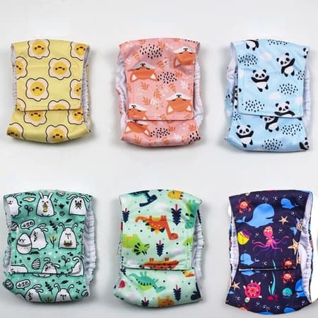 Calças Fisiológicas Estampadas Masculinas Cachorro Impermeáveis Roupa Íntima Respirável Fralda Lavável Para Animais De E