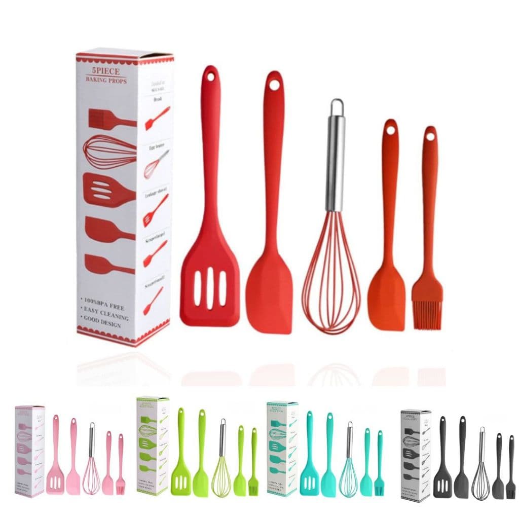 5/12 Peças Utensílios de Cozinha/Básica: Colher, Espátula, Fúr, Pincel, Moldes - Silicone