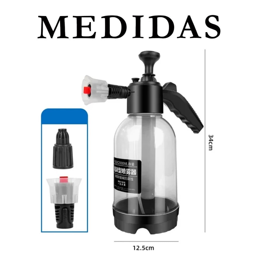 Borrifador Snow Foam 2L Manual com 2 Bicos Profissional