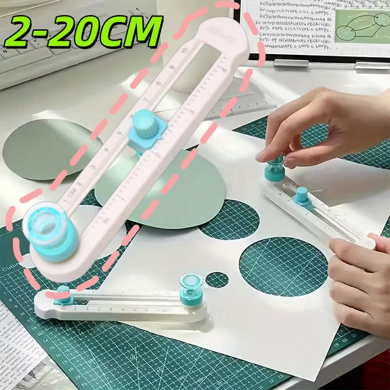 2-20cm Cortador Circular De Papel De Com Balança Ajustável Portátil Para Composto