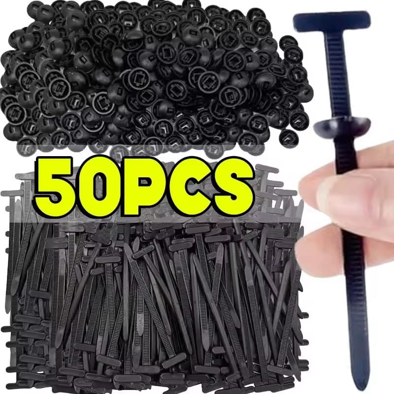 Universal Náilon Cabo Gravata Fivela Auto Prendedor Parafuso Substituição Clipe Carro Fender Tronco Motor Guarda Painel 