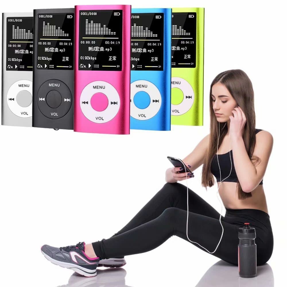 Liga De Alumínio MP3 Player Elegante Multifuncional Som Sem Perdas Fino 1.8 Polegada Tela LCD Portátil MP3 Leitor Música